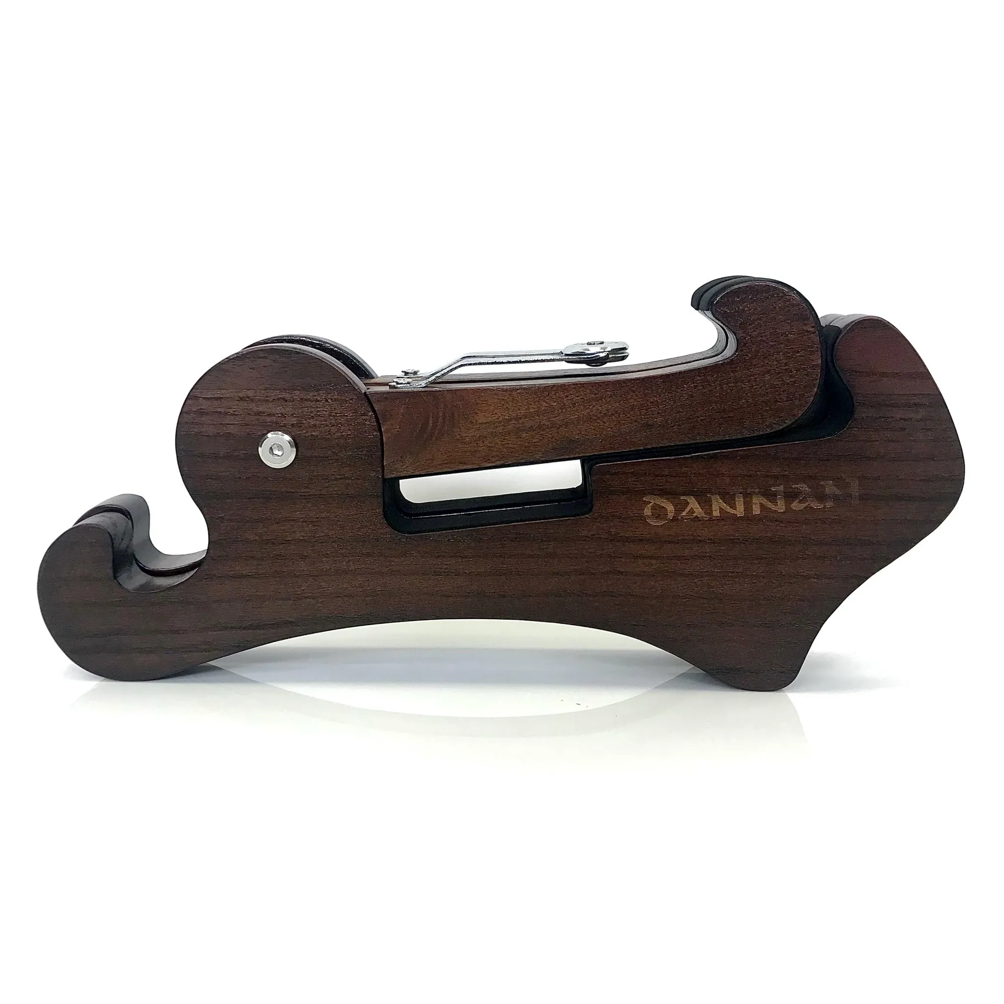 Foldable Wooden Guitar Stand by Dannan in Dark Walnut