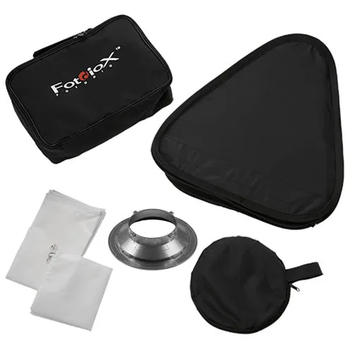 Fotodiox Pro Foldable Softbox PLUS Grid (Eggcrate) with Multiblitz P Speedring for Multiblitz P, Compact, and Compatible Strobes