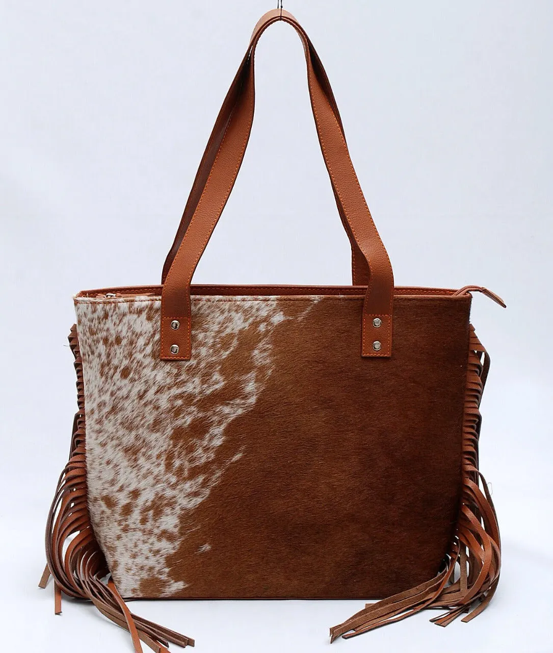 Fringes Tote Bag | Beautiful Cowhide Leather Handbag