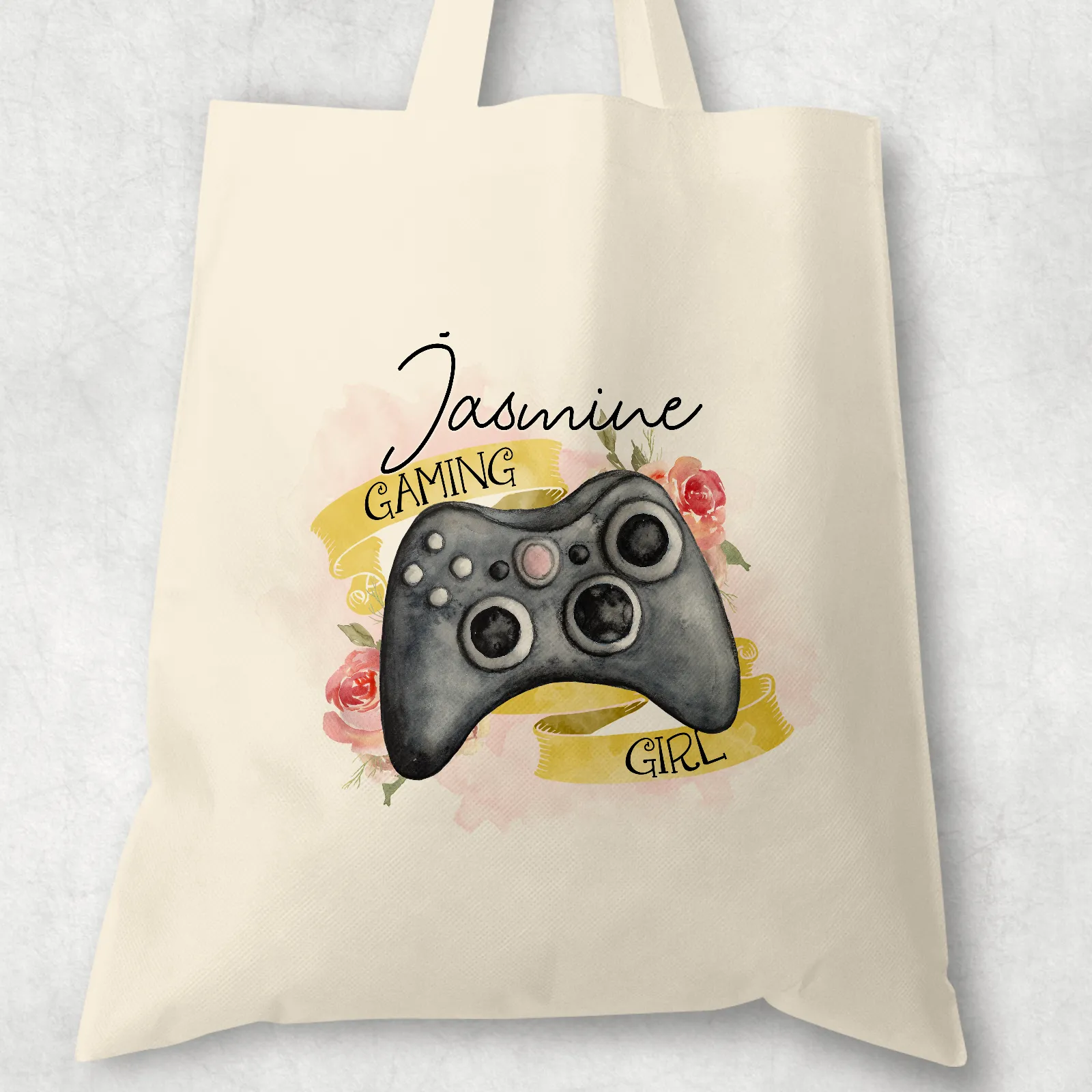 Gaming Girl Personalised Tote Bag