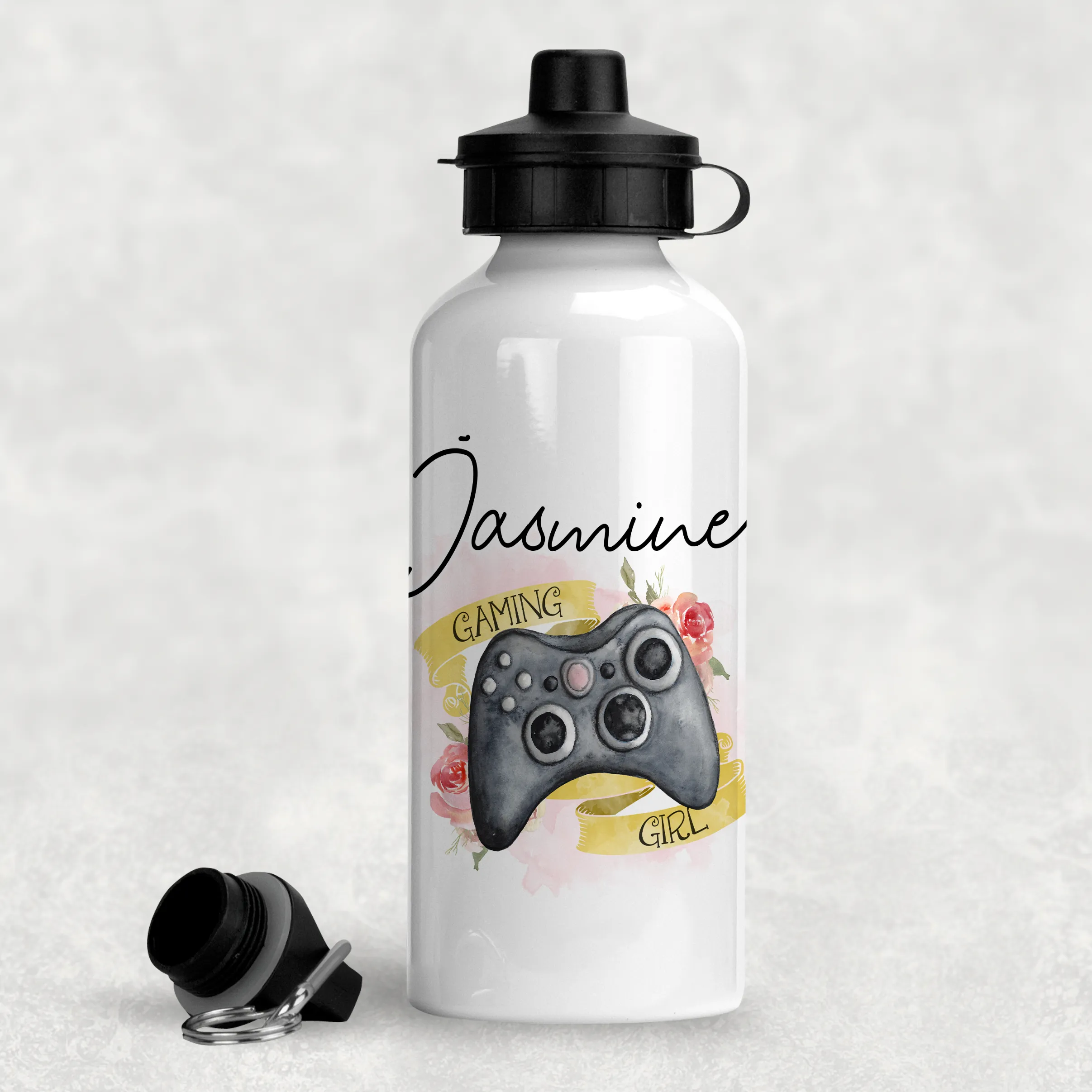 Gaming Girl Personalised Water Bottle  - 400/600ml