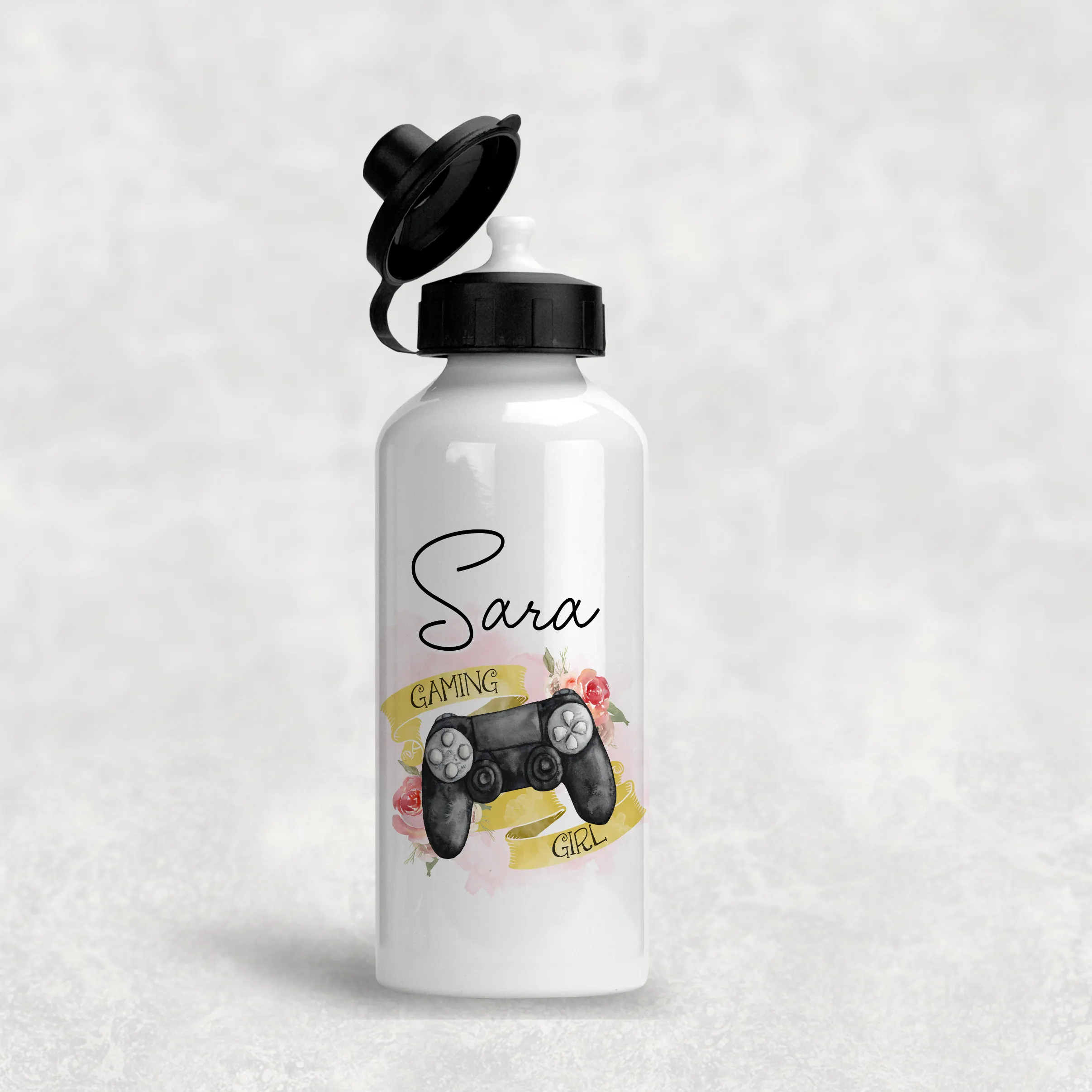 Gaming Girl Personalised Water Bottle  - 400/600ml