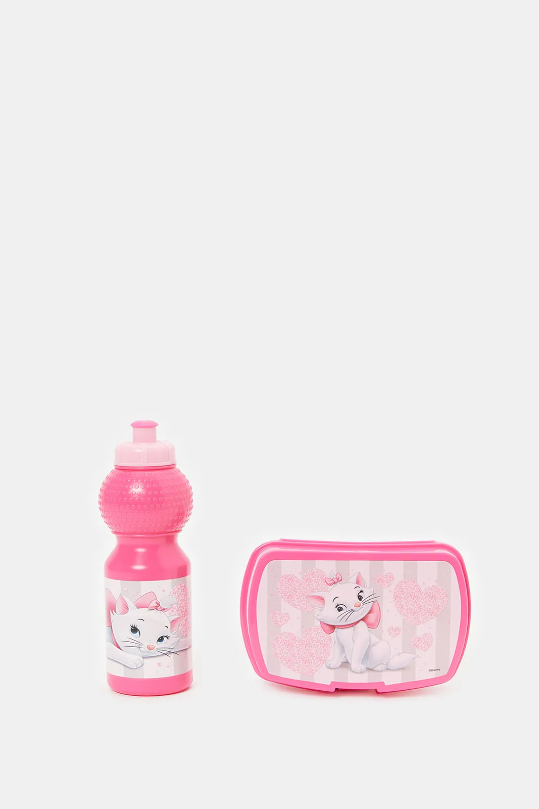 Girls Pink Marie The Cat Print Trolley Set (5 Piece)