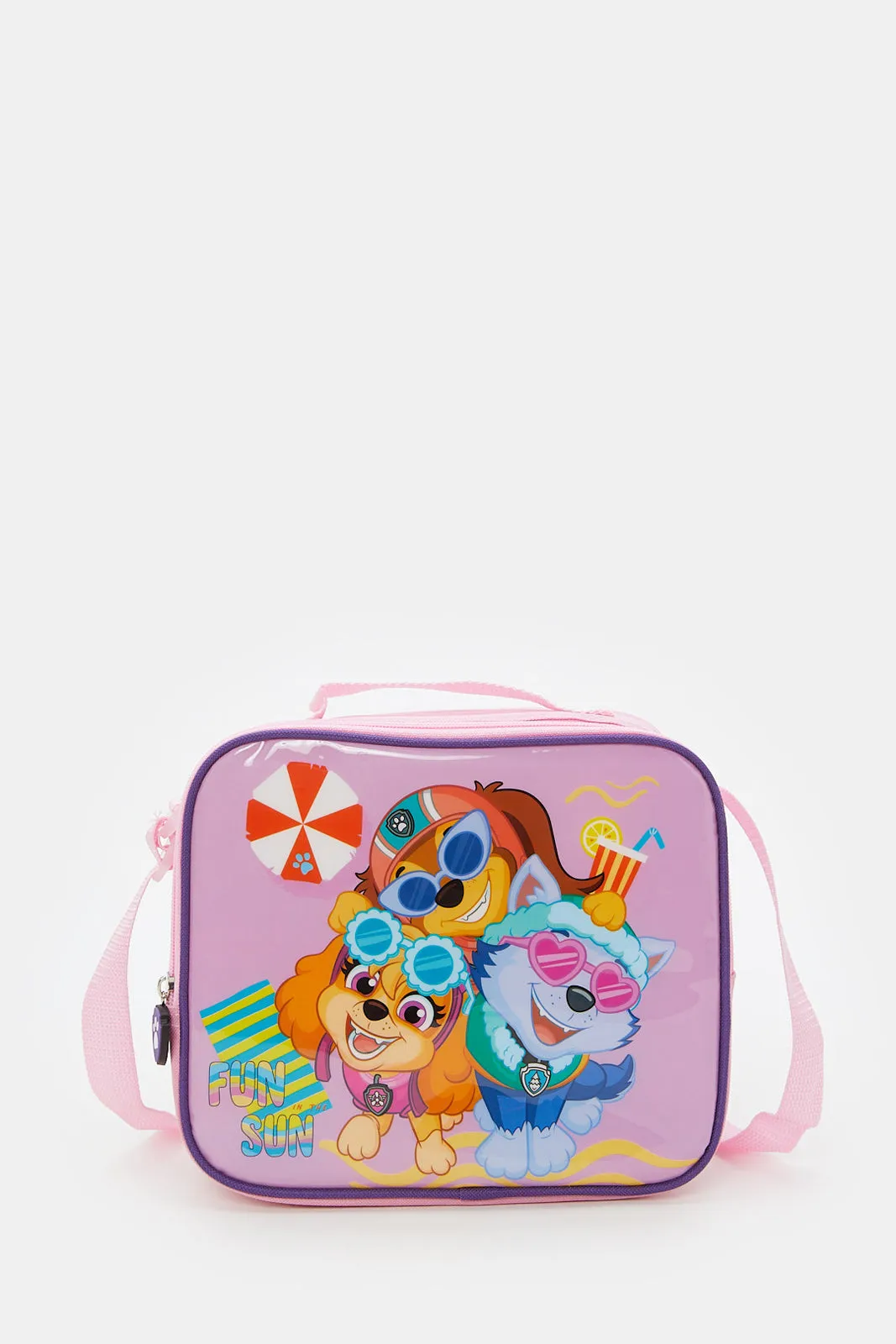 Girls Pink Paw Patrol Print Trolley Set (5 Piece)