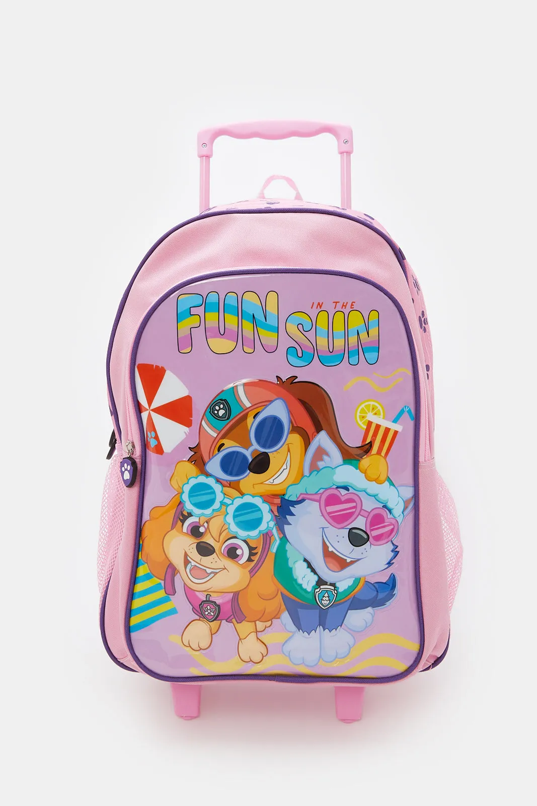 Girls Pink Paw Patrol Print Trolley Set (5 Piece)