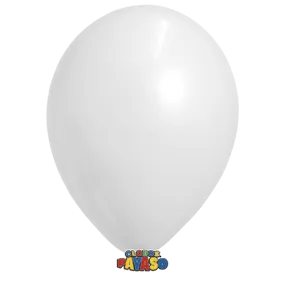 Globos Payaso 10in Balloon Pastel White 50ct