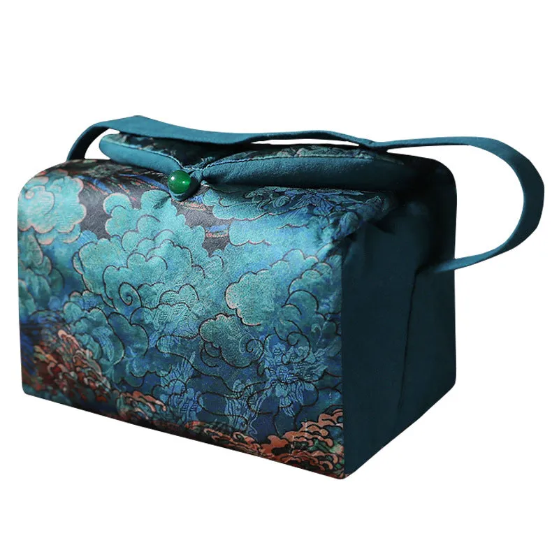 Gohobi Large Cloud Pattern Teaware Storage Travel Bag