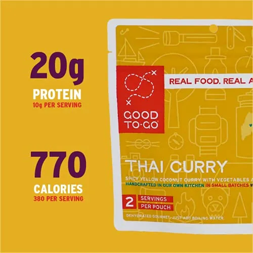 Good to-Go Dehydrated Thai Curry - Double Serving Pouch