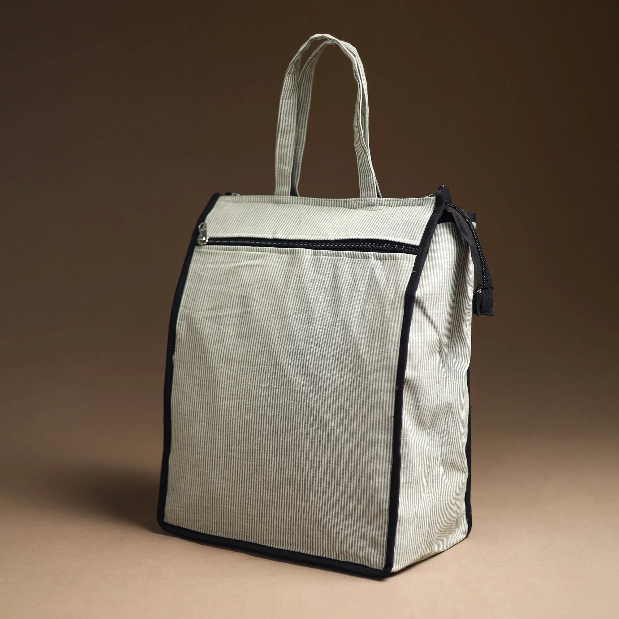 Grey - Handcrafted Cotton Shopping Bag 04