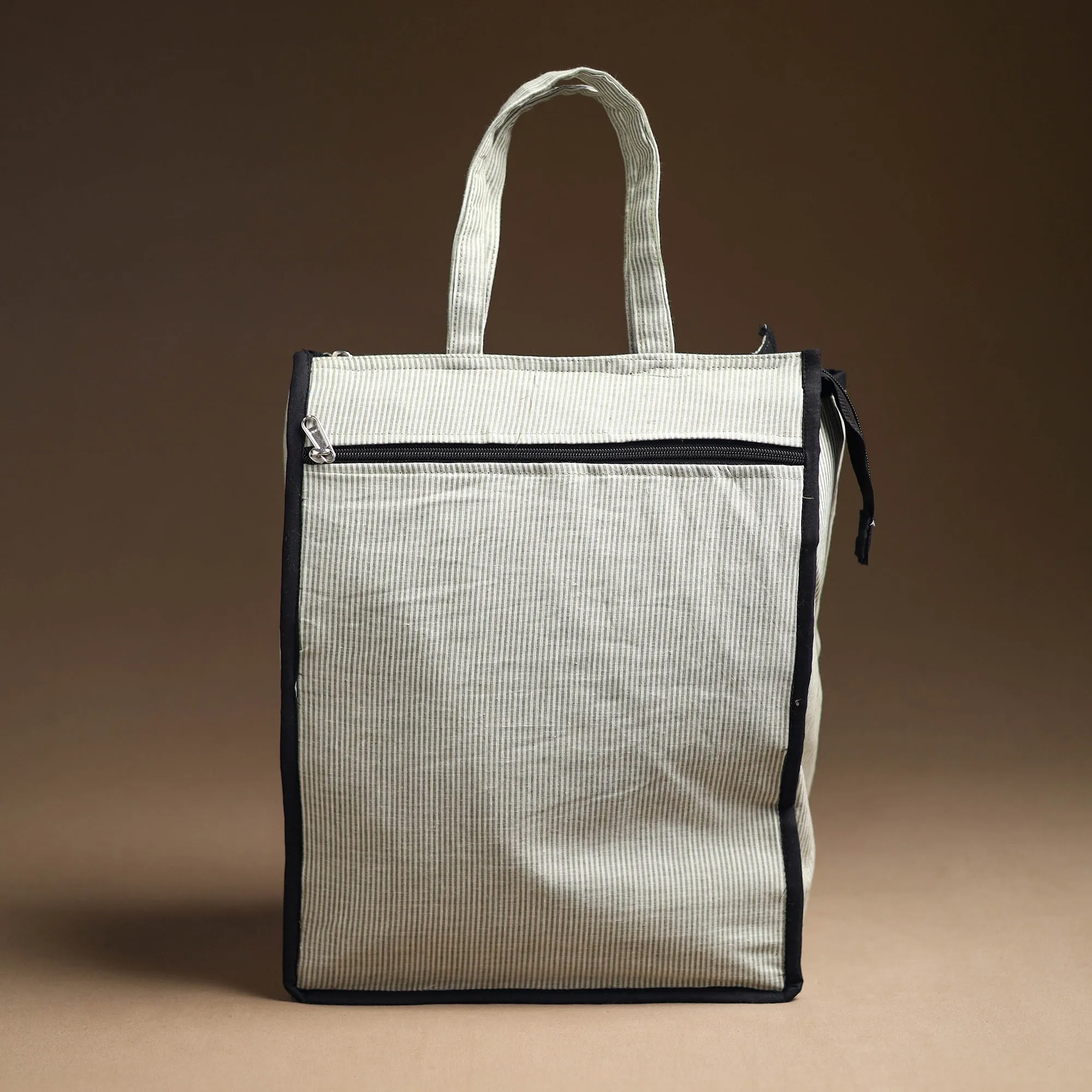 Grey - Handcrafted Cotton Shopping Bag 04