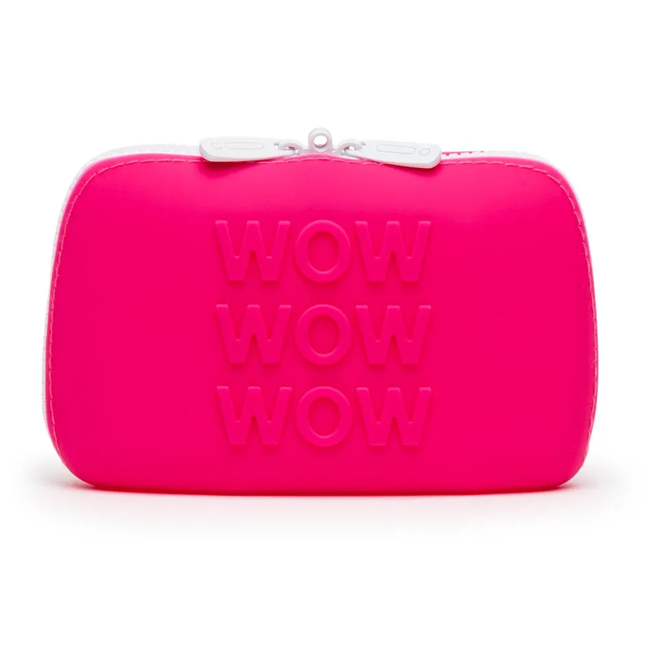 Happy Rabbit Wow Small Pink Silicone Zip Storage Bag