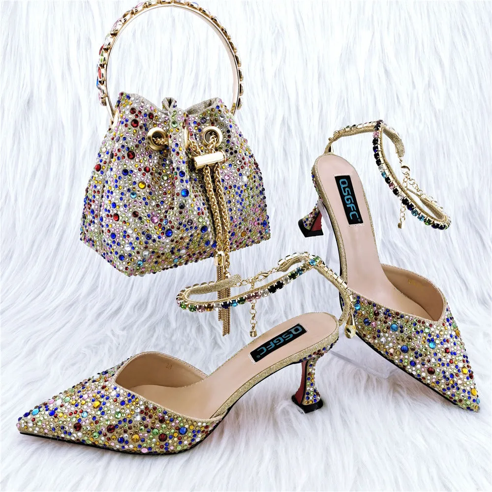 Harriette Studded Shoe and Bag Set