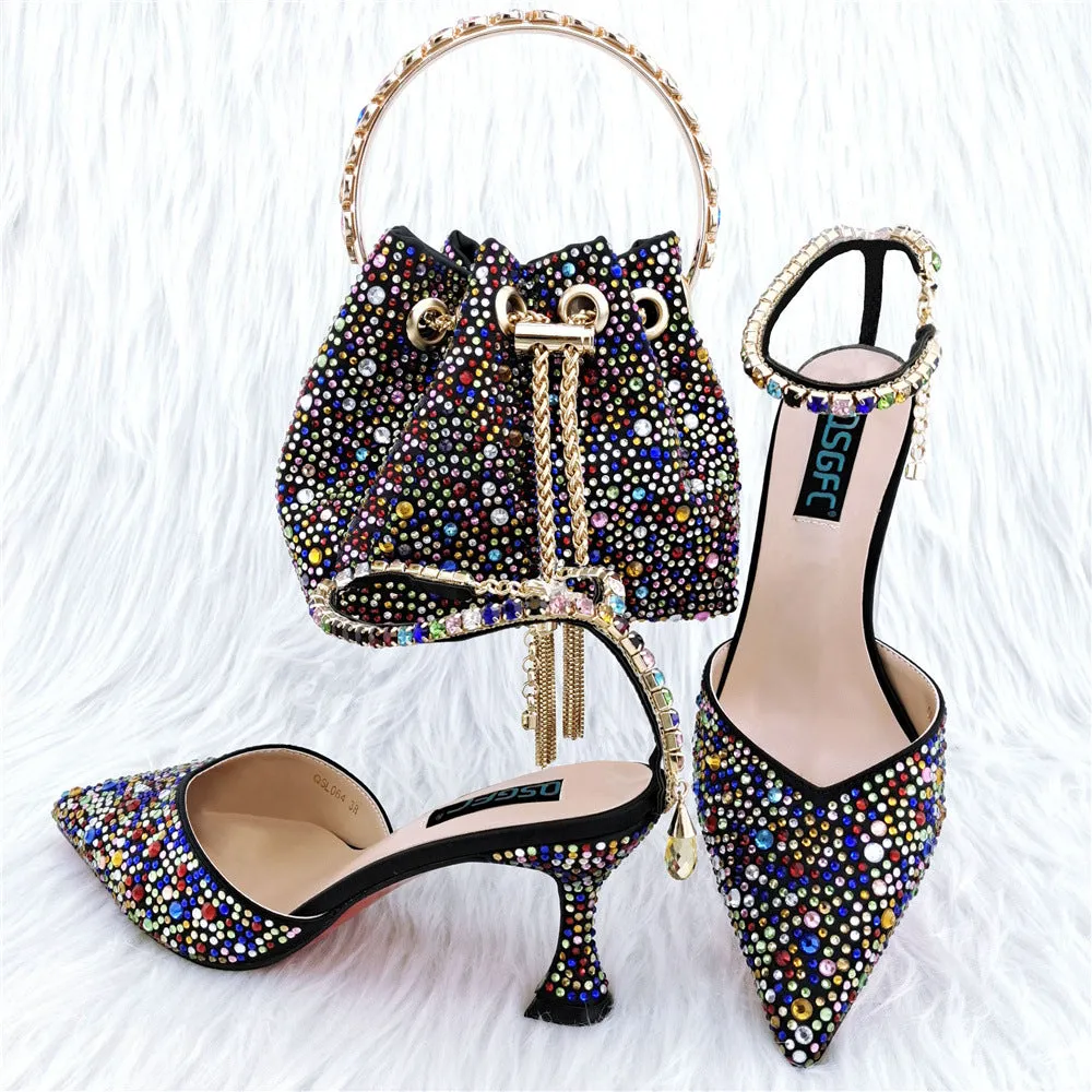 Harriette Studded Shoe and Bag Set