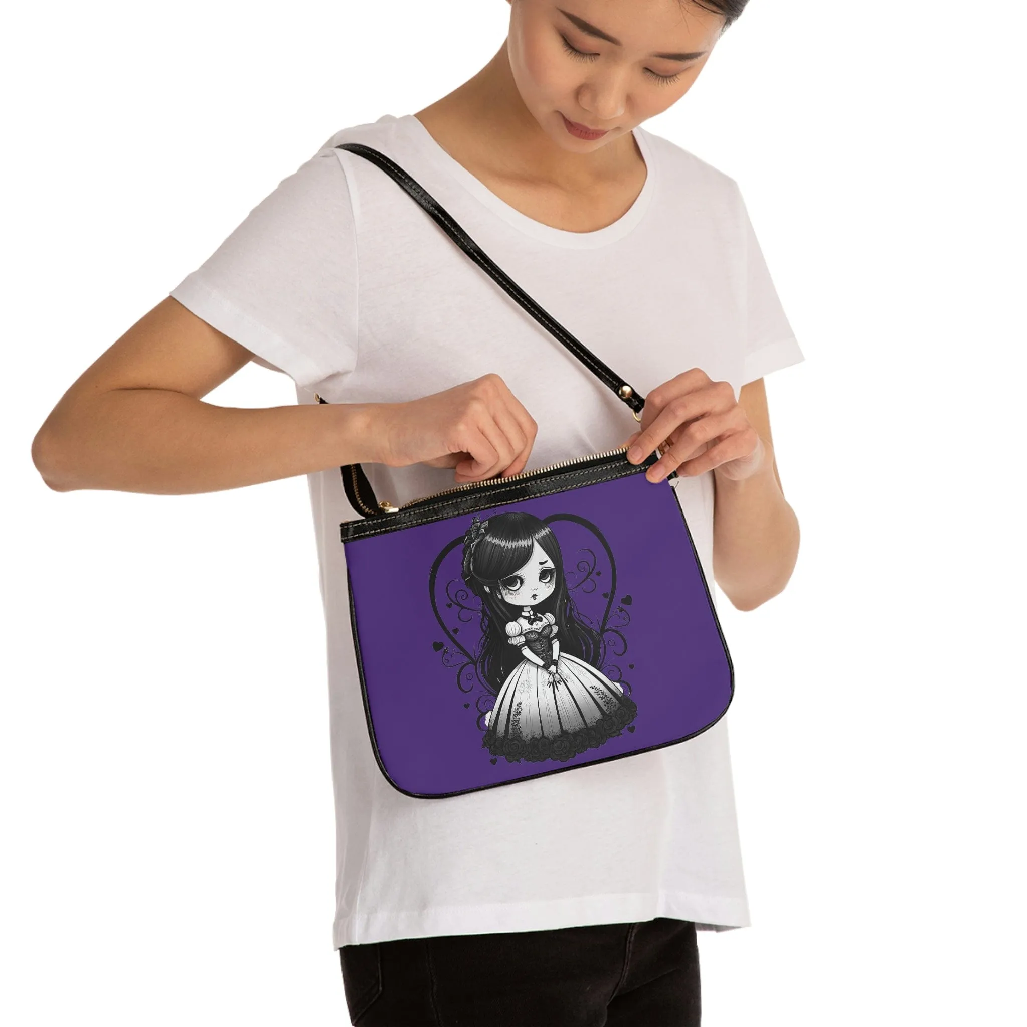 Heart Gothic Girl Small Shoulder Bag