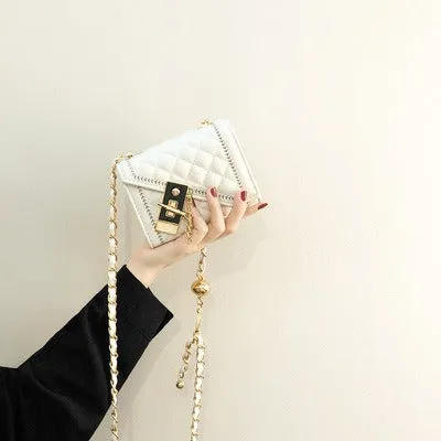 High-end mini bag women's fashion niche ins rhombus chain crossbody bag