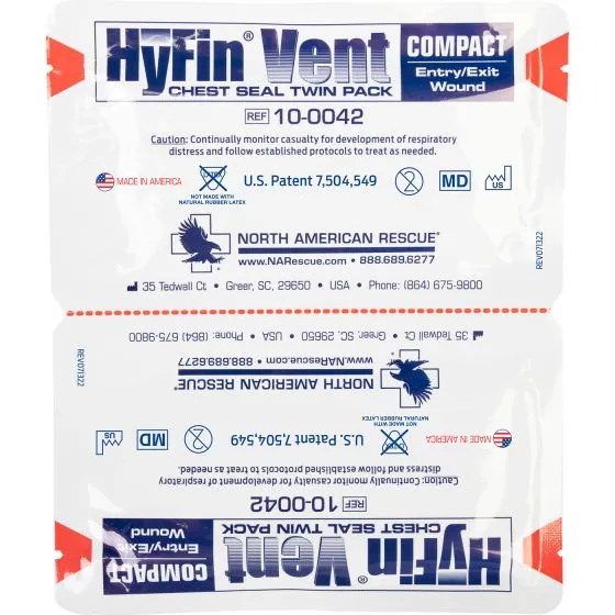 Hyfin Vent Compact Chest Seal Twin Pack