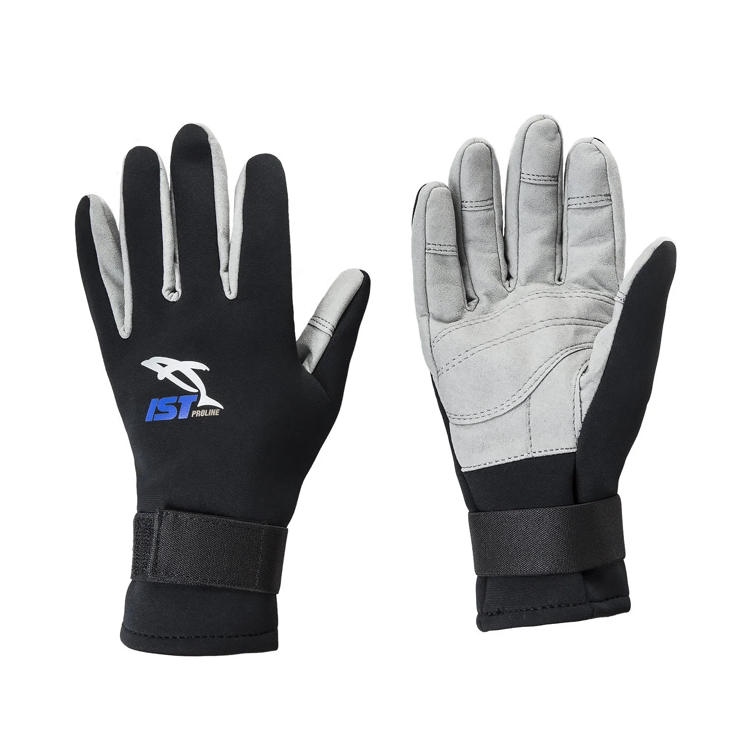 IST S900 2mm Neoprene Glove with Amara Leather Palms and Velcro Wrist Straps