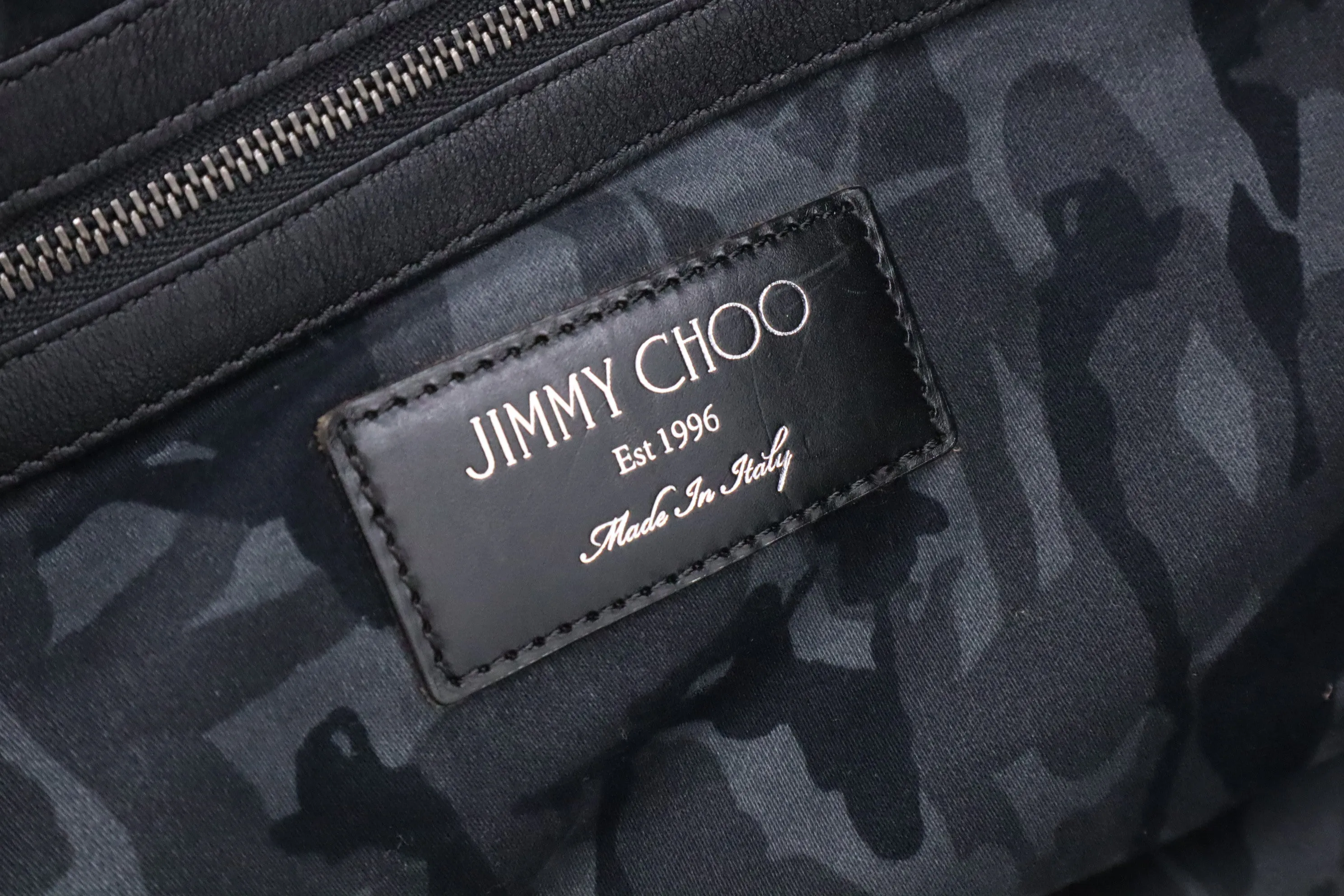 Jimmy Choo Pimlico Tote Bag in Black Velour Leather