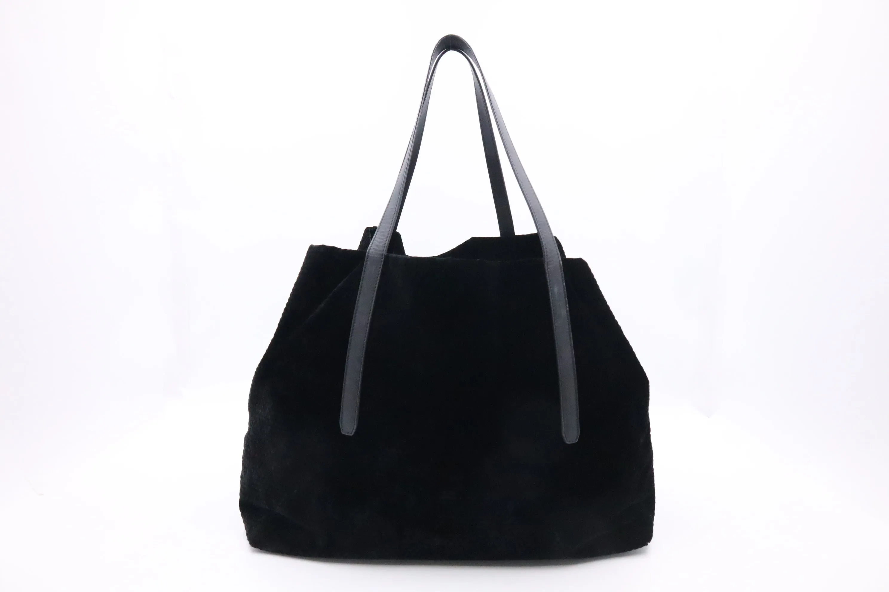 Jimmy Choo Pimlico Tote Bag in Black Velour Leather