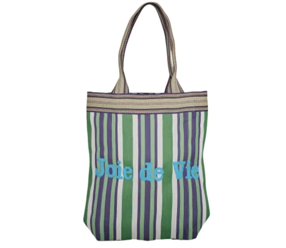 Joie De Vie - Recycled Tote Green / Blue