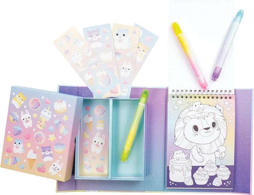 Kawaii Cafe Pastel Colouring Set