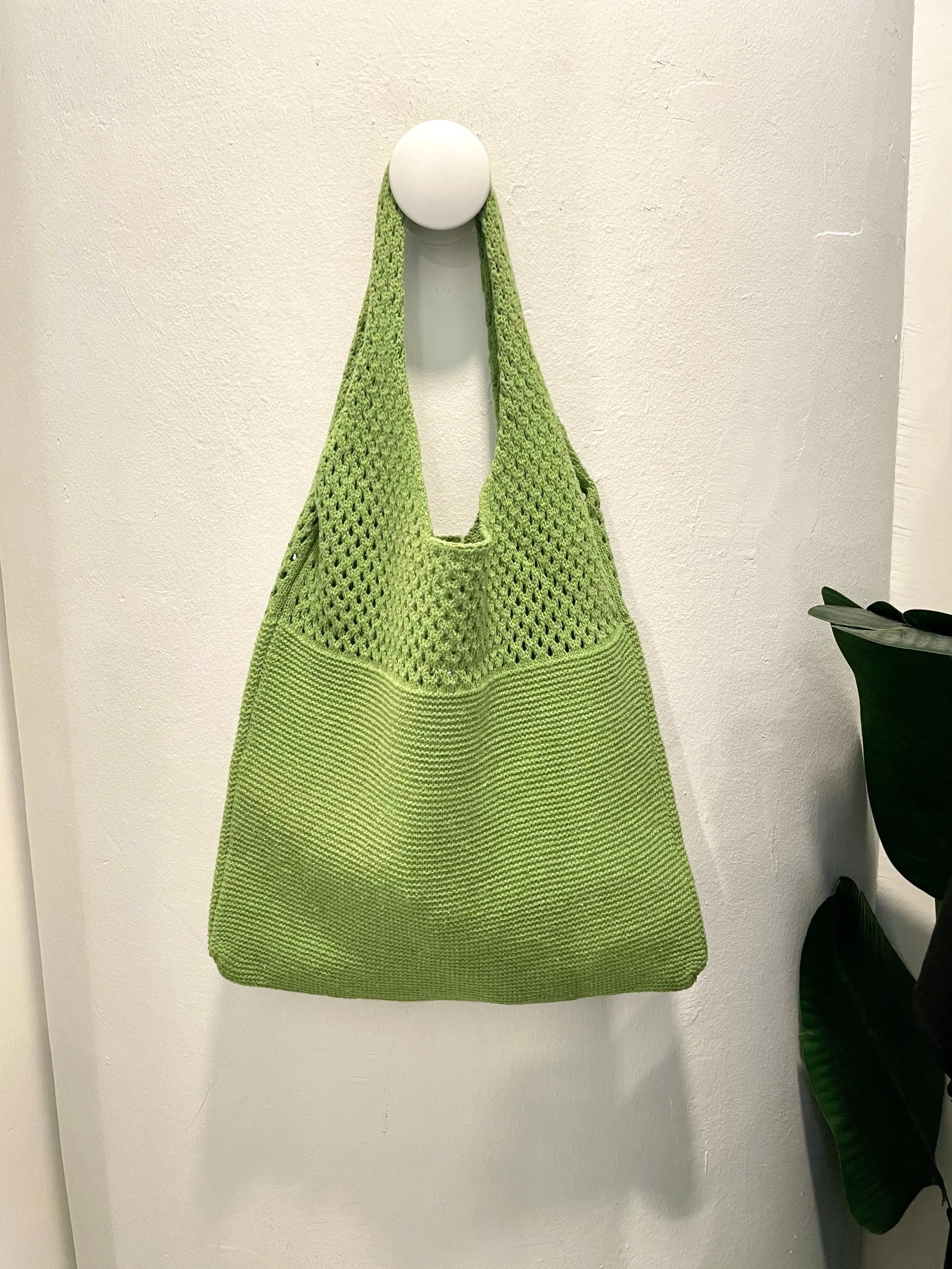 Knit Slouchy Tote Bag