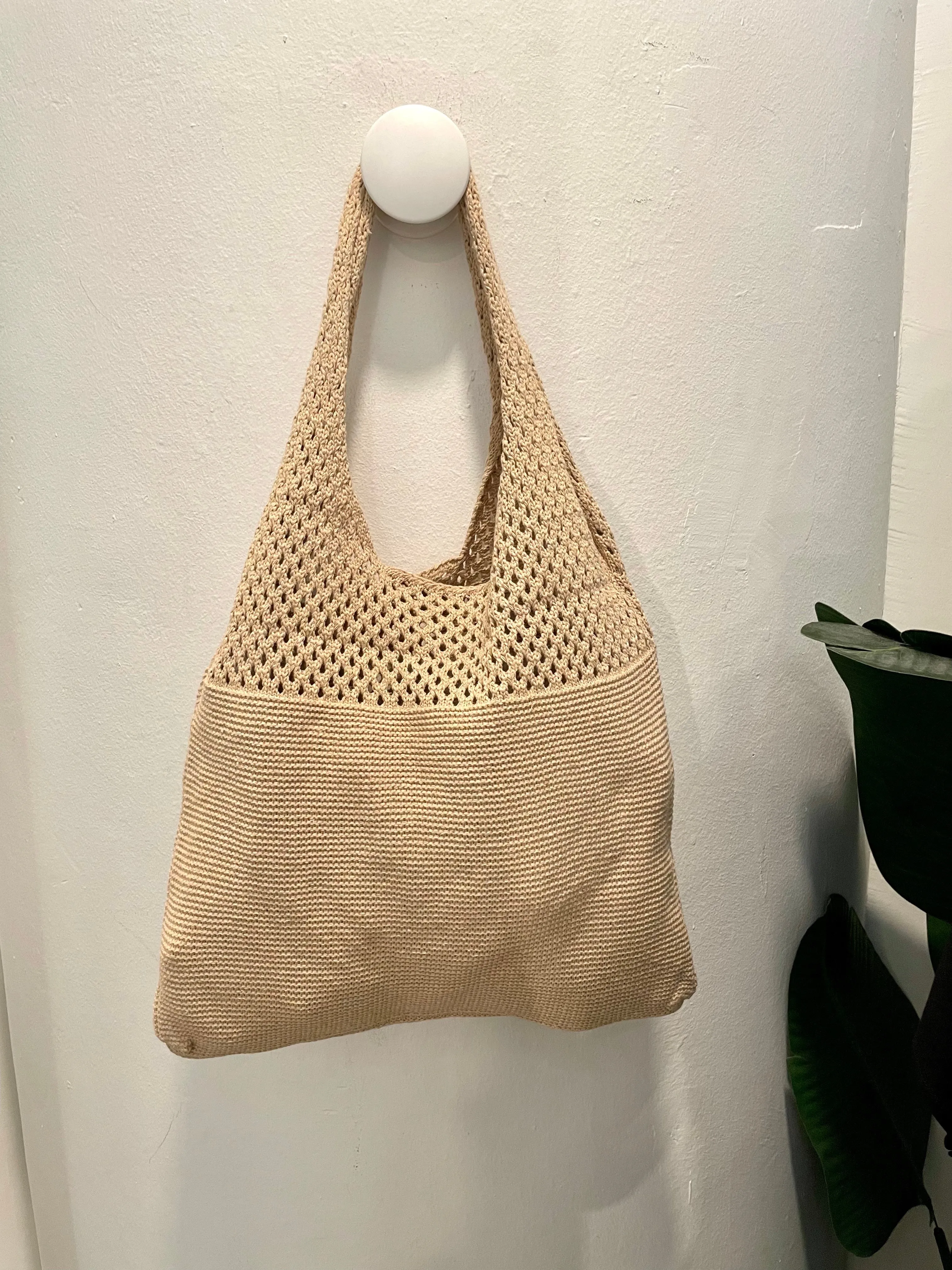 Knit Slouchy Tote Bag