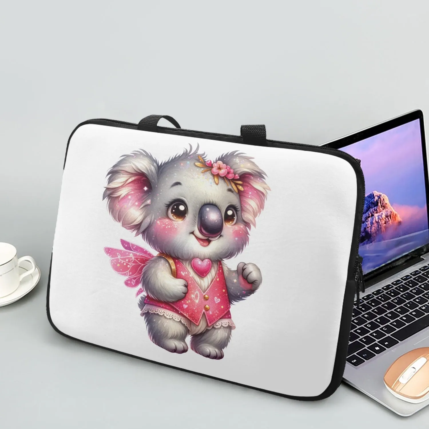 Laptop Sleeve with Handles - Australian Animals - Koala Fairy