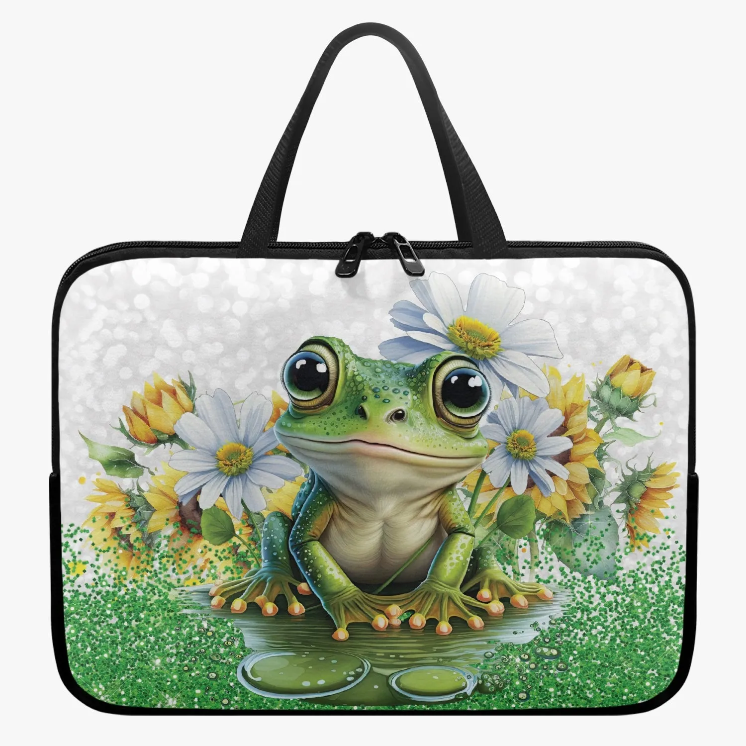 Laptop Sleeve with Handles - Frog