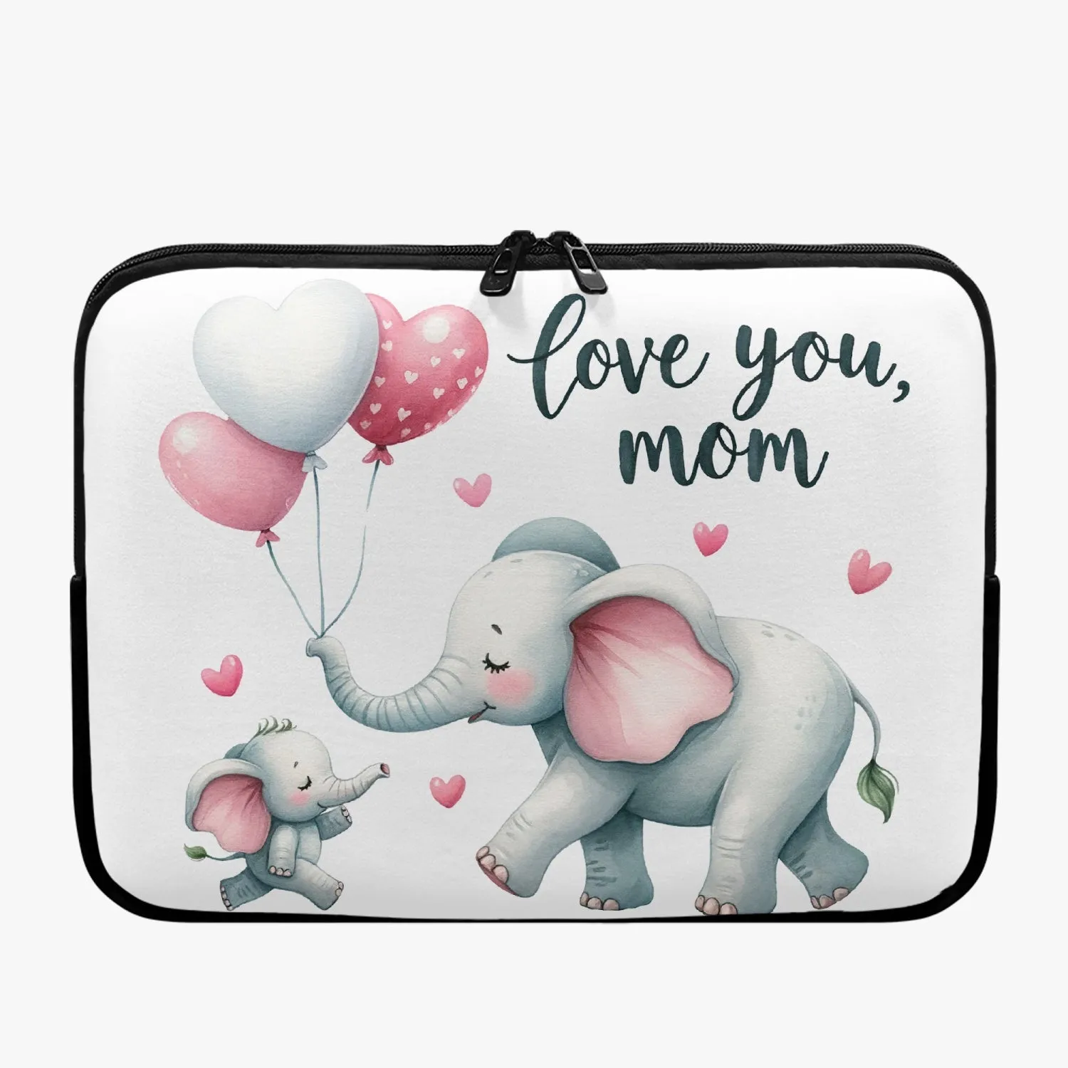 Laptop Sleeve - without handles - Elephant, Love you Mom