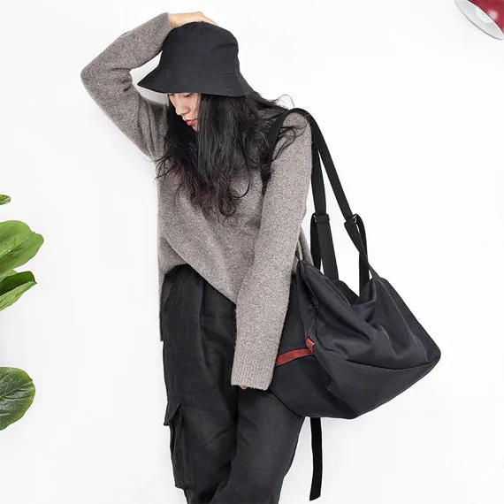 Large Simple Style Women Backpack Casual Shoulder Bag