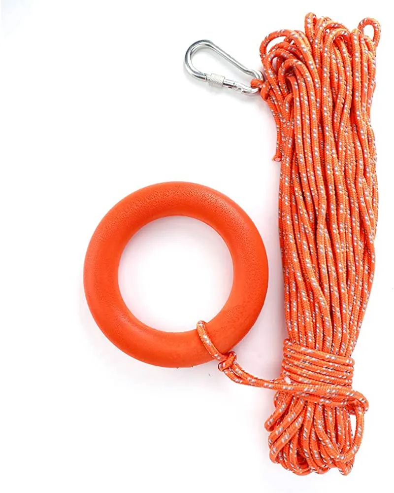 Lifeguard Rescue Reflective Rope 50ft/8mm, with Hand Ring