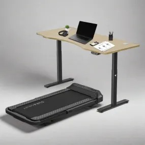 Lifespan Fitness - V-FOLD Treadmill with ErgoDesk Automatic Standing Desk 1800mm in Oak