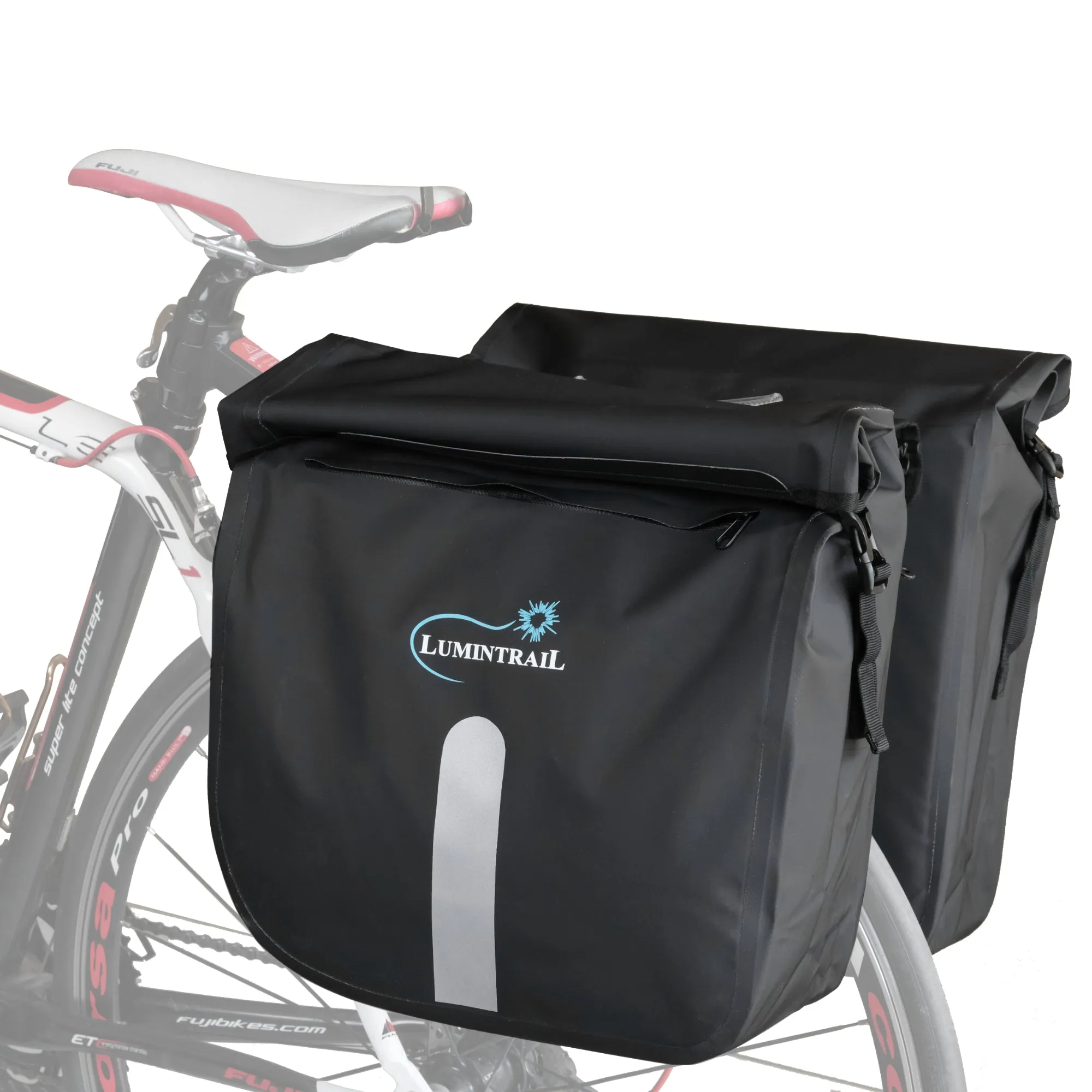 Lumintrail Double Pannier Bike Bags 46L Bag Capacity for Rear Bicycle Rack