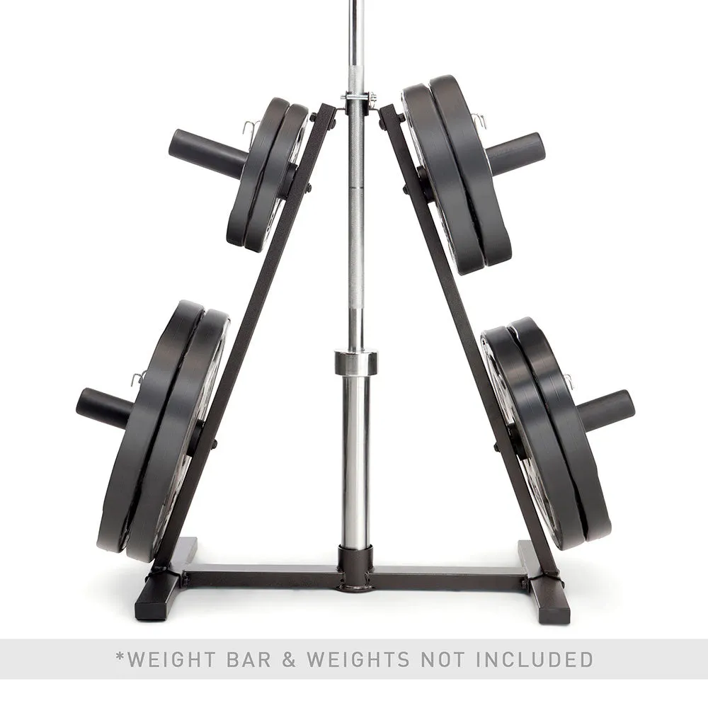 Marcy A-Frame Olympic Weight Plate Tree & Vertical Bar Holder | PT-5740