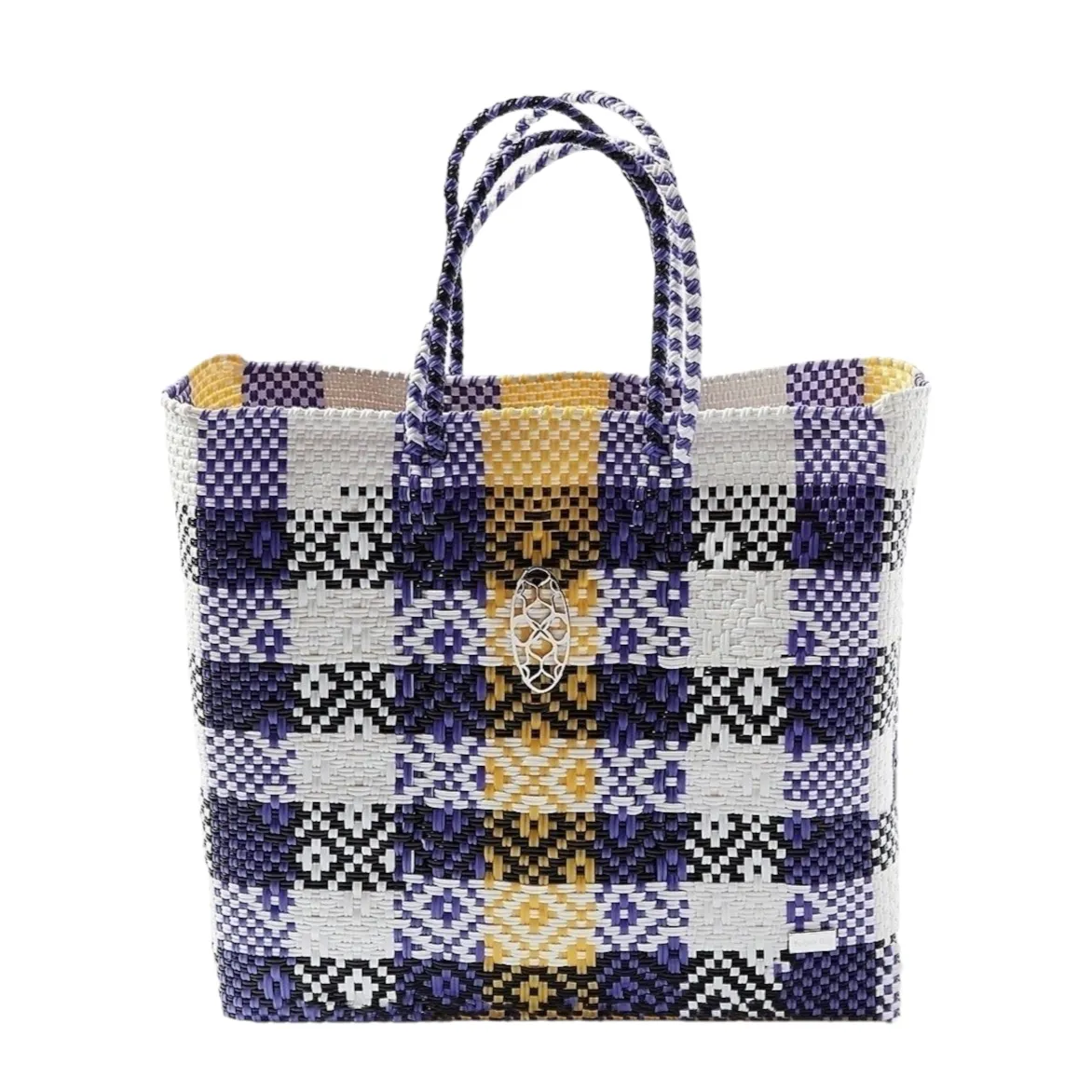 MEDIUM PURPLE YELLOW TOTE BAG