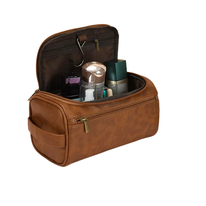 Men Vintage Luxury Toiletry Bag Travel Necessary Business Cosmetic Makeup Cases Male Hanging Storage Organizer Wash Bags