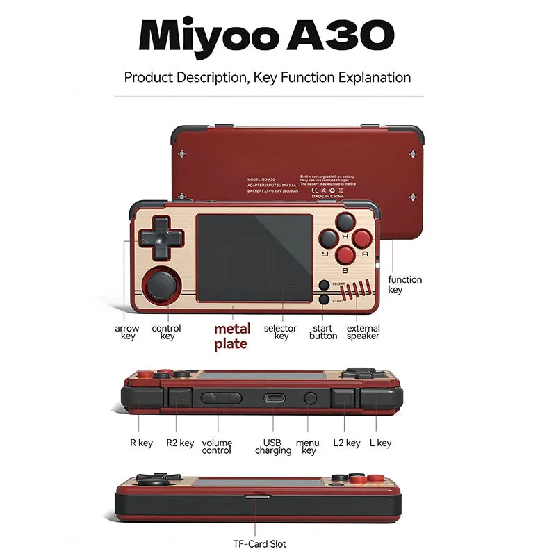 MIYOO A30 Retro Handheld Game Console