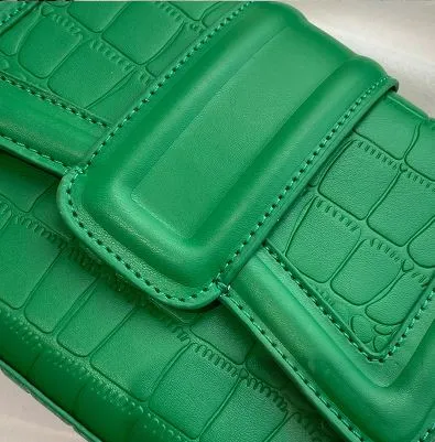 Mock Croc PU Solid Colour Shoulder Bag