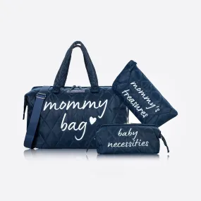 Mommy Bag for Hospital - Blue Handwritten