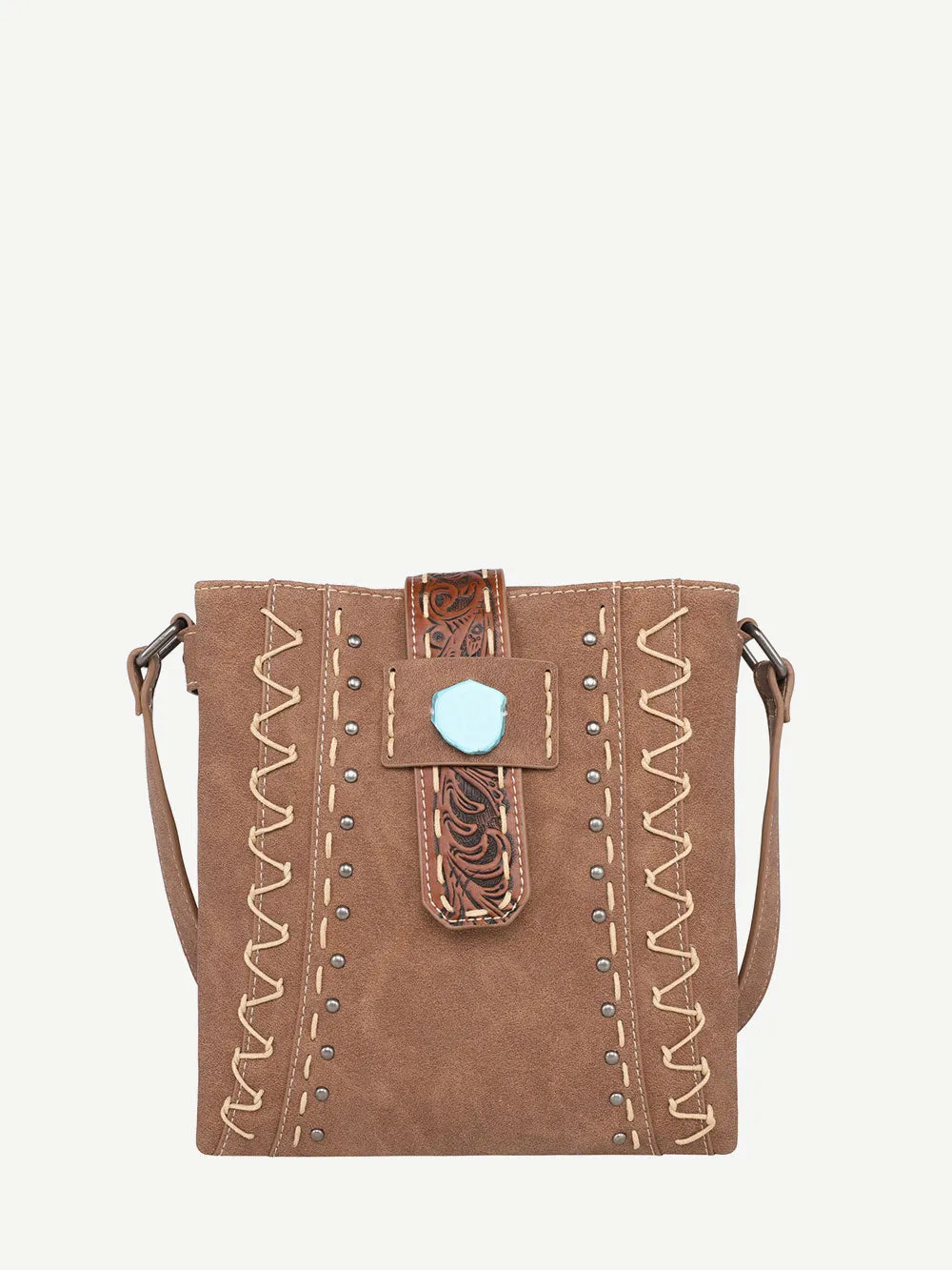 Montana West Tooled Buckle Hand-stitch Concealed Carry Crossbody