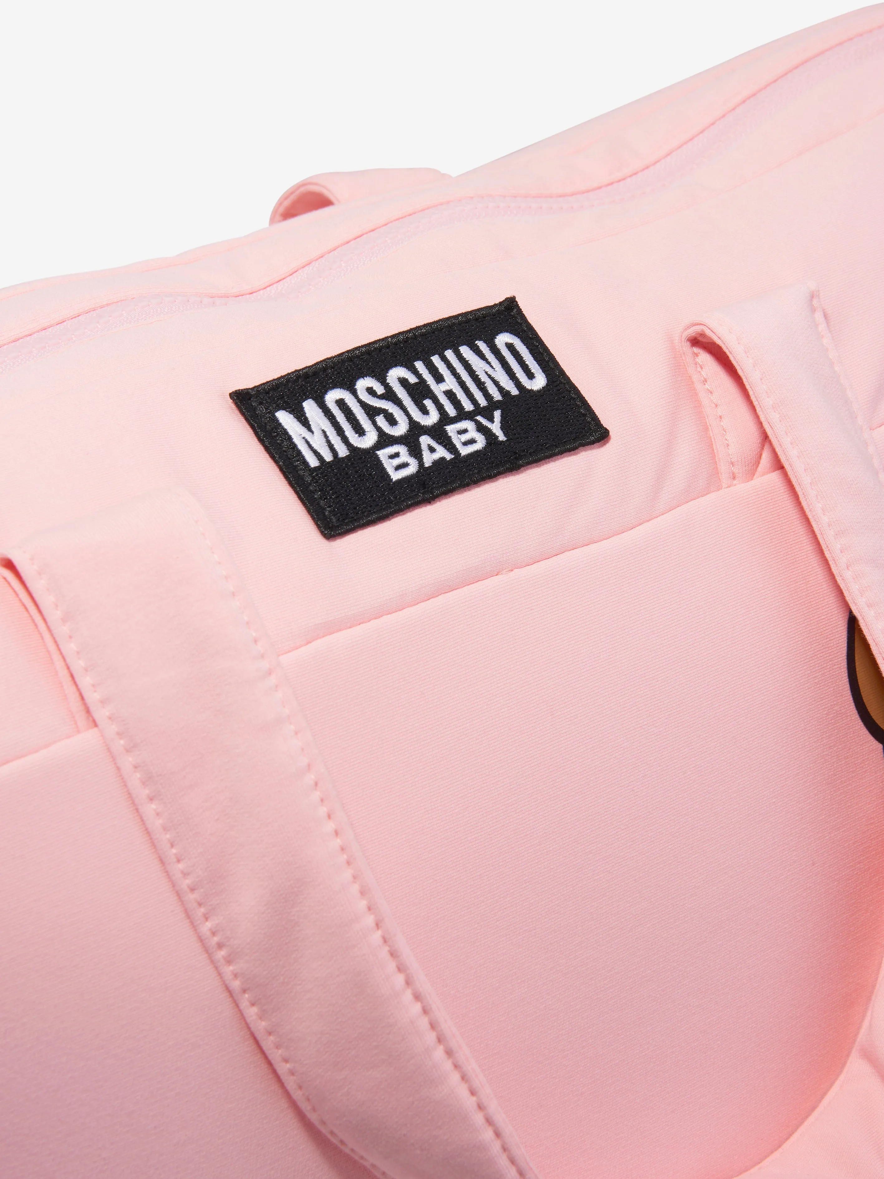 Moschino Baby Girls Teddy Logo Changing Bag in Pink