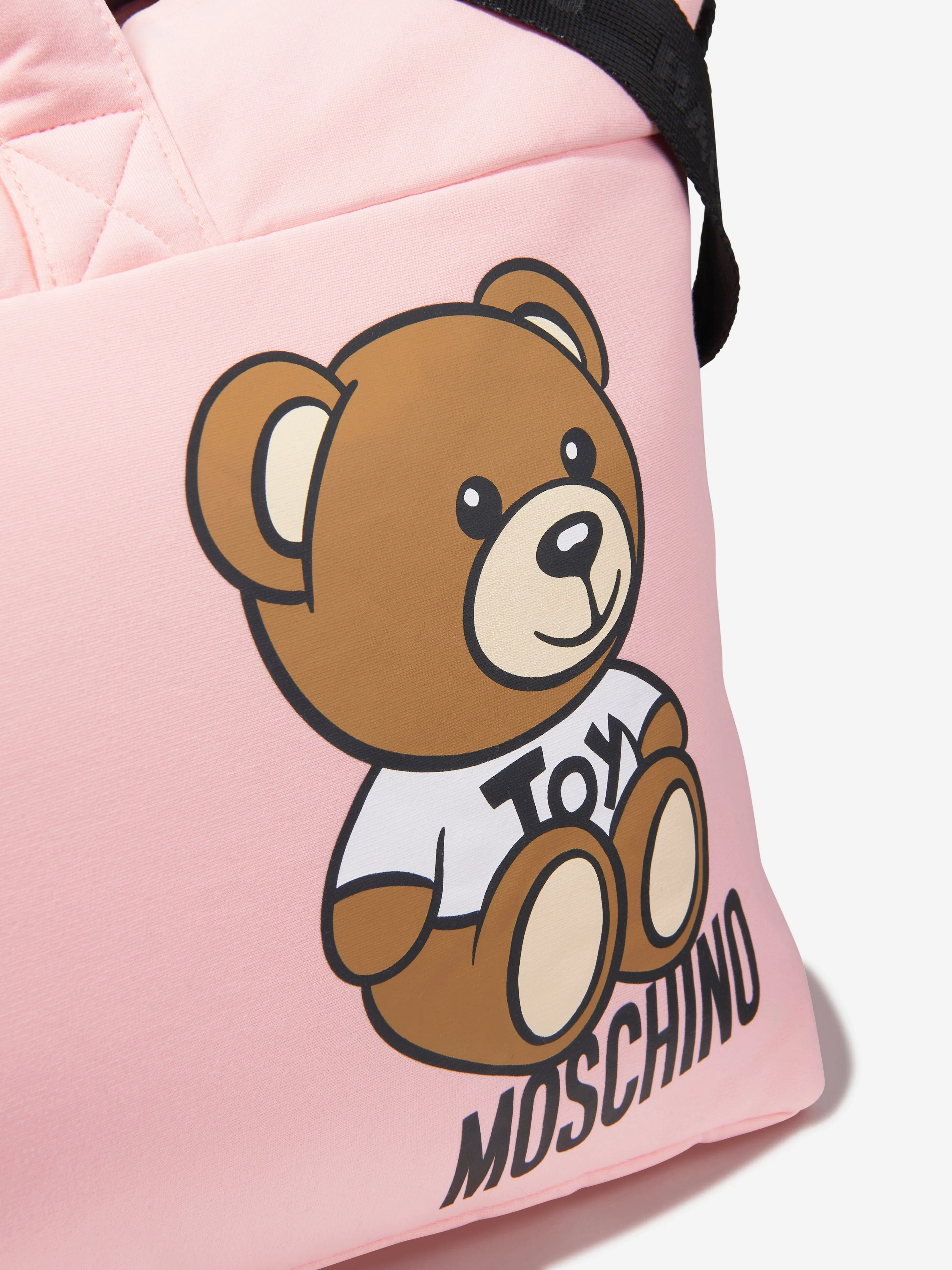 Moschino Baby Girls Teddy Logo Changing Bag in Pink