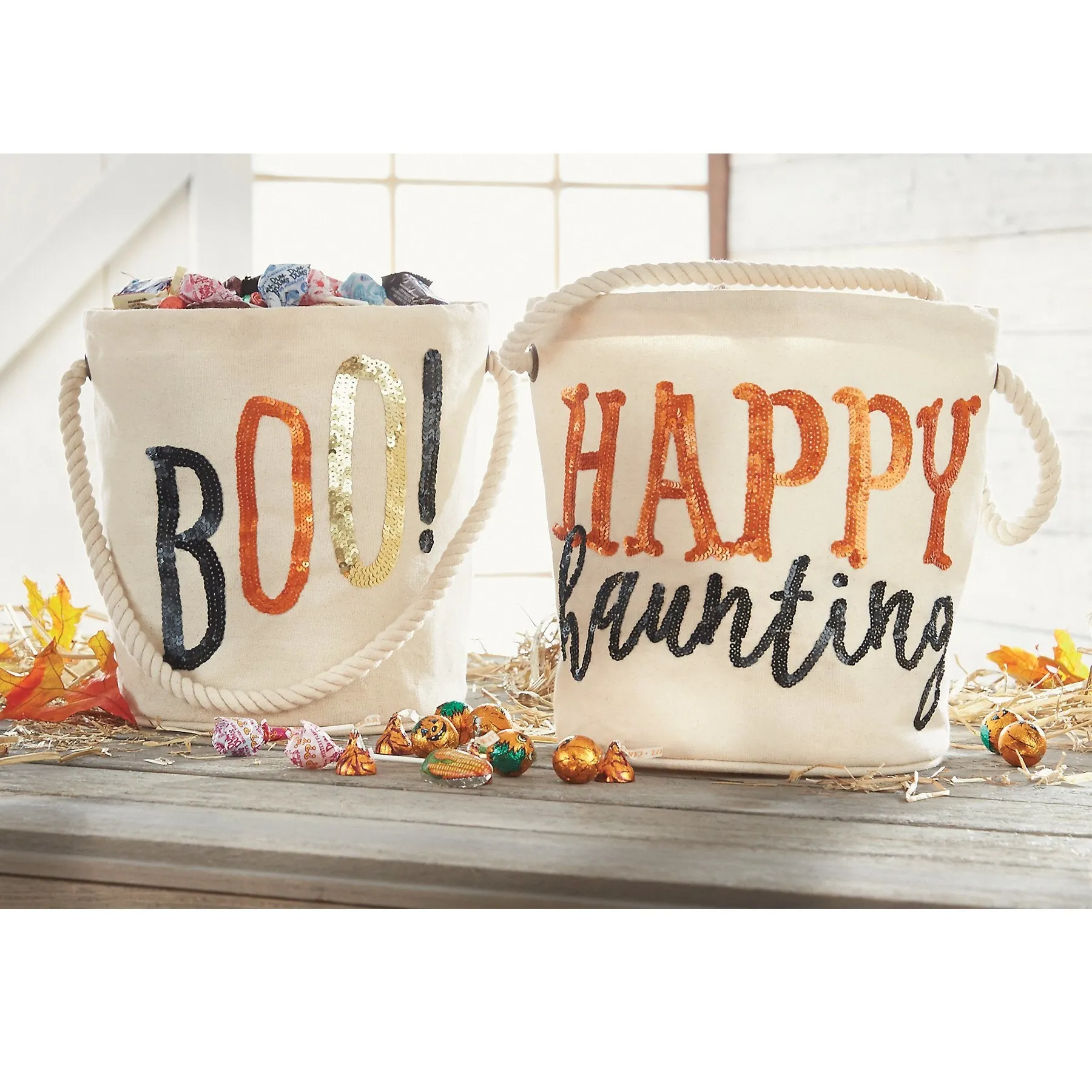 Mud Pie Halloween Tote Buckets