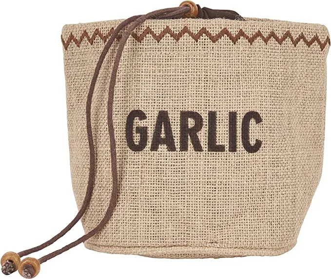 Natural Elements Hessian Garlic Bag