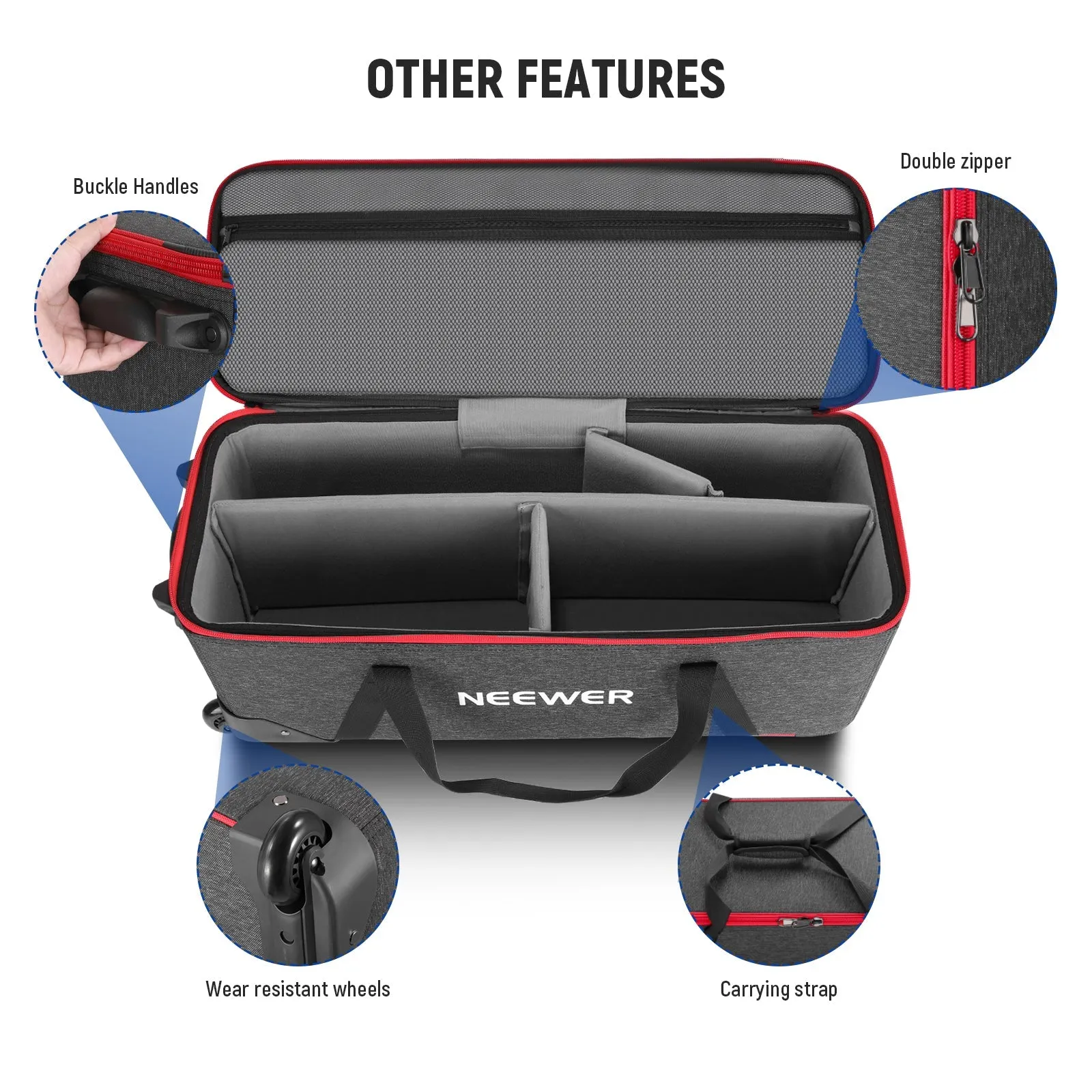 NEEWER PB005 / PB009 30"x11"x11" Trolley Case with Wheels