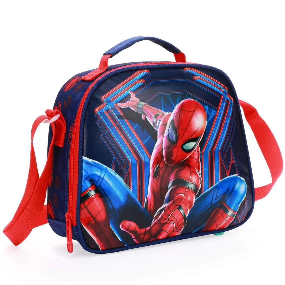 (NET) 3 in 1 Spiderman Cartoon Trolley School Bag With Back Pack