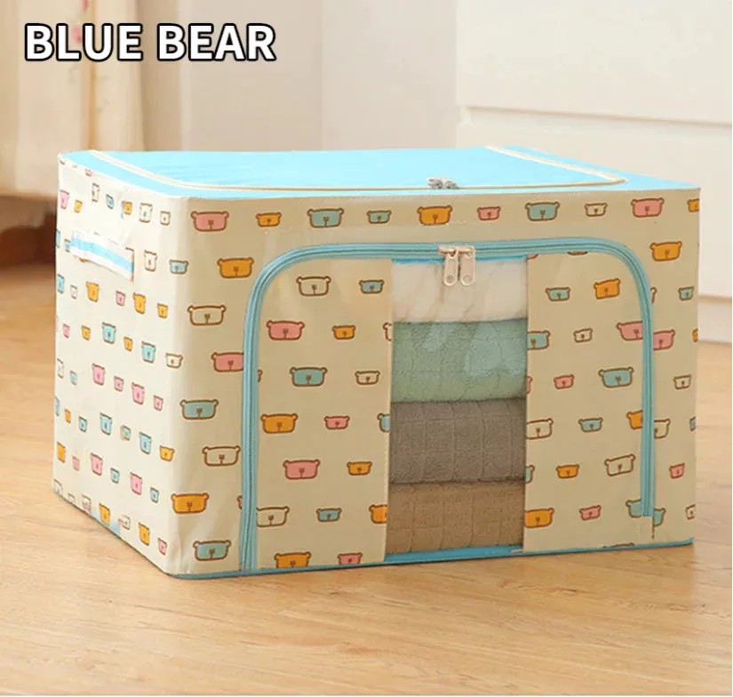 「❉New Year - 40% Off」Spaceplus Cloth Steel Frame Storage Box