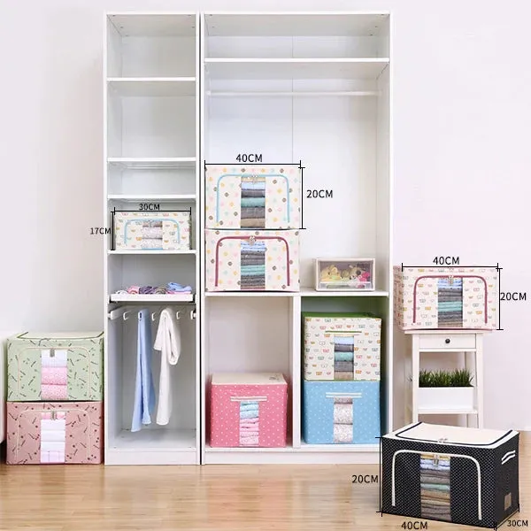 「❉New Year - 40% Off」Spaceplus Cloth Steel Frame Storage Box