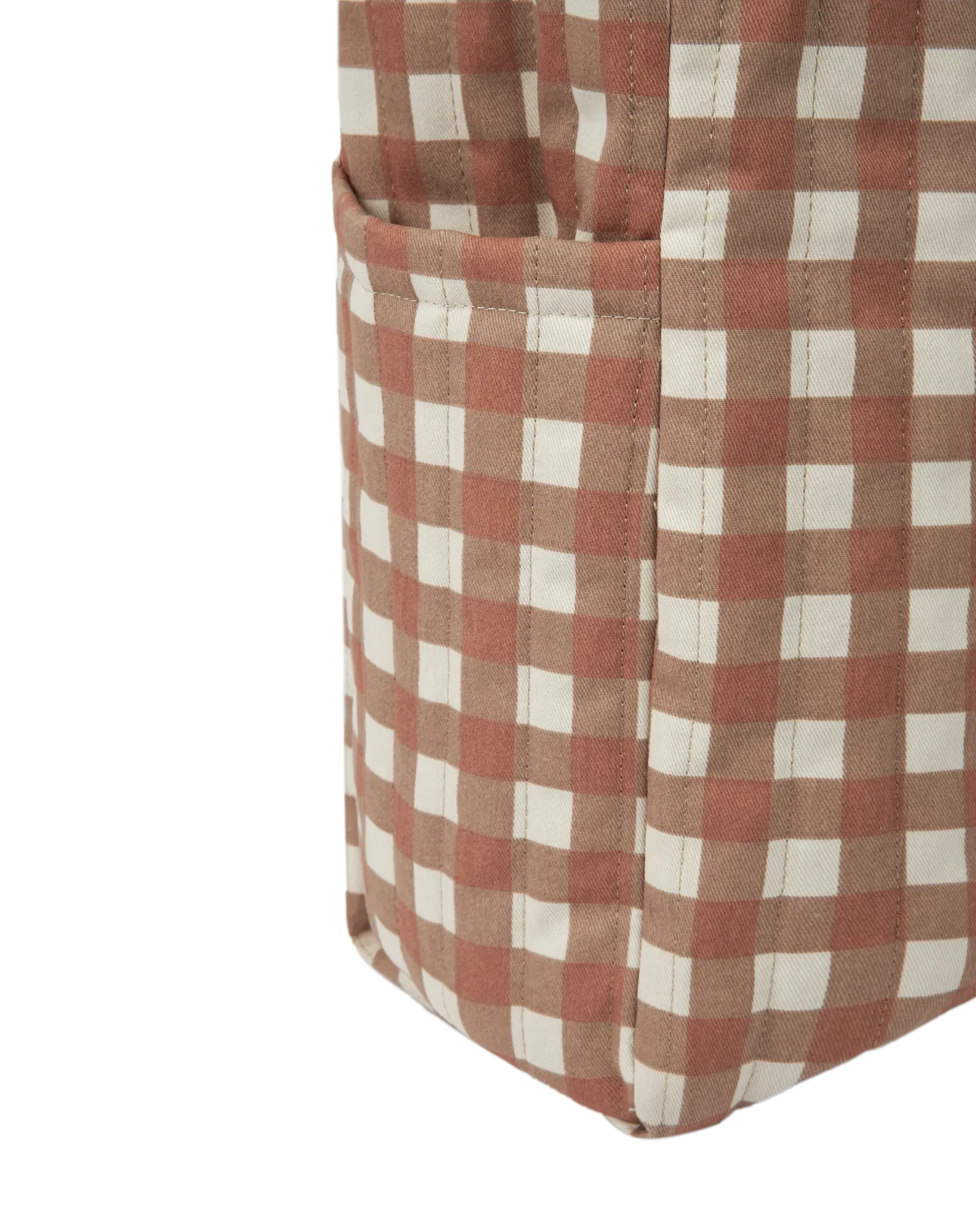 Nobodinoz Hyde Park XXL Diaper Bag Waterproof | Terracotta checks